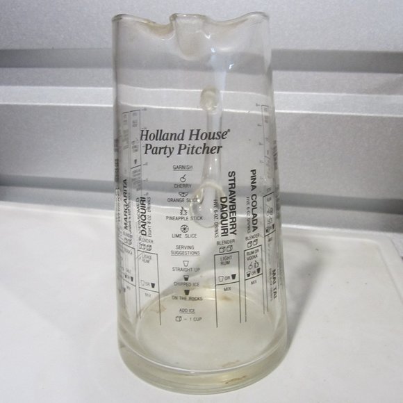 VTG HOLLAND HOUSE PARTY PITCHER W/RECIPES ON SIDES  Condition Used - Good Materi - Picture 1 of 5